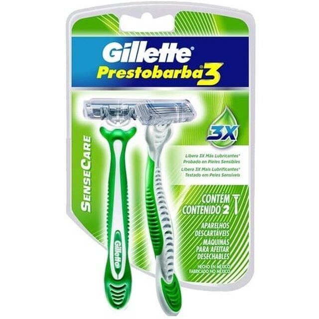 Aparelho para Barbear Gillette Prestobarba 3 Sense Care 2 unidades