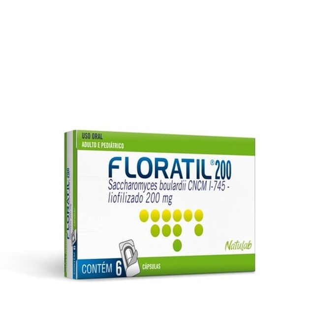 Floratil 200mg, caixa com 6 cápsulas gelatinosas duras