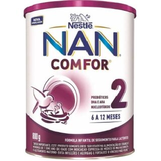 Fórmula Infantil Nestlé Nan Comfor 2 - 6 a 12 meses, lata com 800g