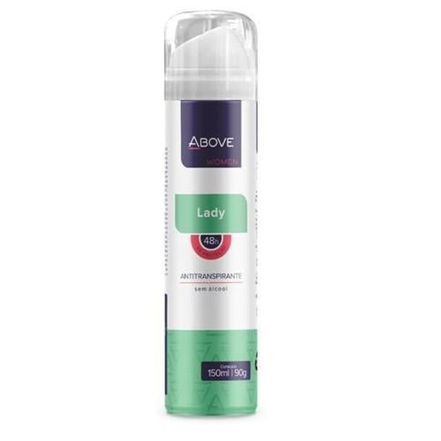 Desodorante Antitranspirante Above Women lady, aerossol com 150mL
