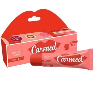 Hidratante Labial Carmed 3+ anos, maçã do amor, com cor, 1 unidade com 10g