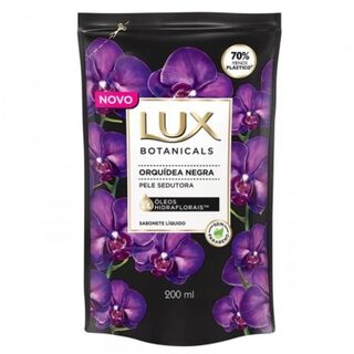 Sabonete Corporal Glicerinado Lux Botanicals Orquídea Negra refil, líquido com 200mL