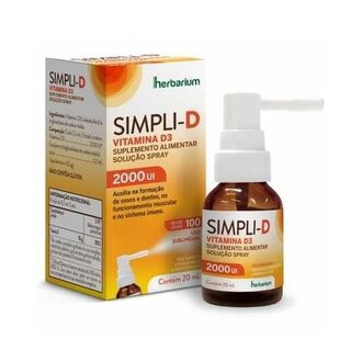 Simpli D 2000UI, spray sublingual com 20mL