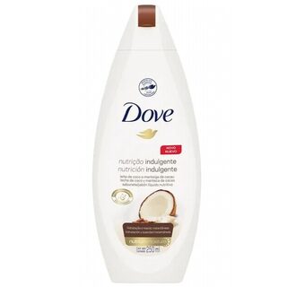 Sabonete Dove Nutrição Indulgente Leite de Coco e Manteiga de Cacau líquido, frasco com 250mL