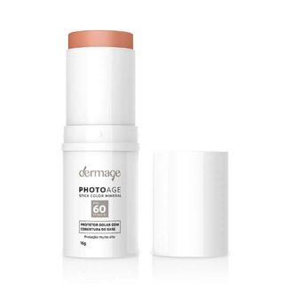 Protetor Solar Facial em Bastão Dermage Photoage Color Mineral FPS 60 Médio, 16g