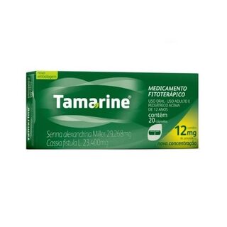 Tamarine 29,268mg + 23,400mg, caixa com 20 cápsulas