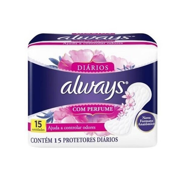 Protetor Diário Always com perfume, 15 unidades
