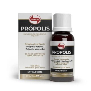 Extrato de Própolis Extra Forte Vitafor, frasco com 20mL de gotas