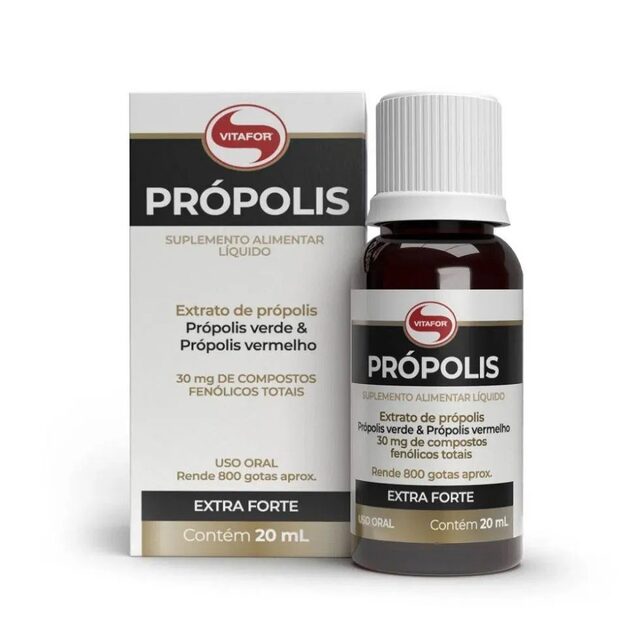 Extrato de Própolis Extra Forte Vitafor, frasco com 20mL de gotas