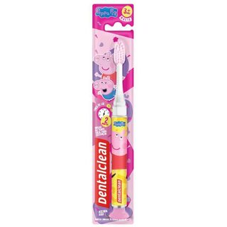 Escova Dental Infantil Macia Dentalclean Peppa Pig Rosa com Timer de Luz
