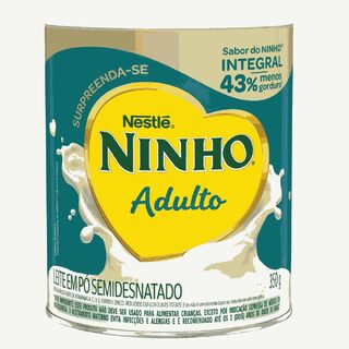 Leite em Pó Semidesnatado Ninho Adulto, lata com 350g