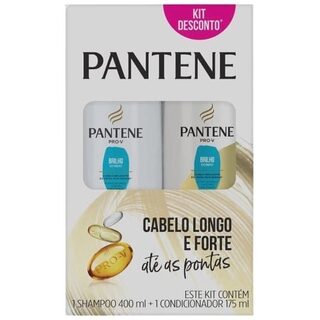 Kit Pantene Pro-V Brilho Extremo shampoo, 1 unidade com 400mL + condicionador, 1 unidade com 175mL