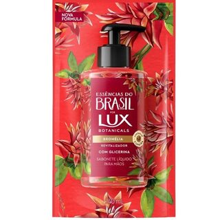 Sabonete Glicerinado para Mãos Lux Botanicals Essências do Brasil Bromélia refil, líquido com 240mL
