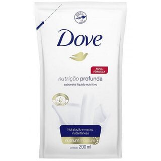 Sabonete Dove Nutrição Profunda líquido, refil com 200mL