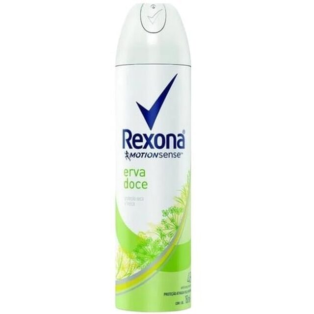 Desodorante Antitranspirante Feminino Rexona Erva-doce aerossol, 1 unidade com 150mL