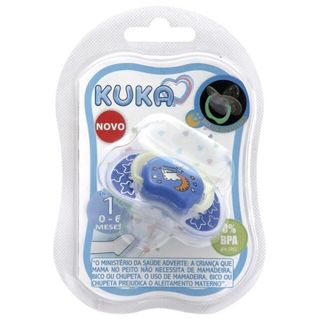 Chupeta Kuka Lumina 0 a 6 meses, azul, sortida com 1 unidade