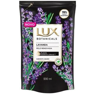 Sabonete Corporal Glicerinado Lux Botanicals Lavanda refil, líquido com 200mL