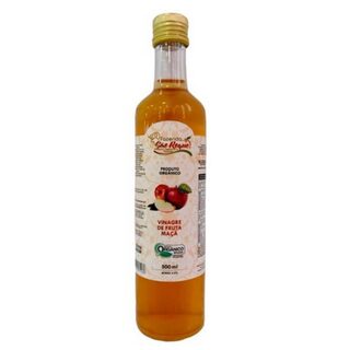Vinagre Orgânico de Maçã Fazenda São Roque, garrafa com 500mL