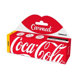 Hidratante Labial Carmed Coca-Cola Vermelho 10g