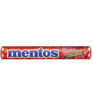 Bala Mastigável Mentos frutas vermelhas, 1 unidade com 38g