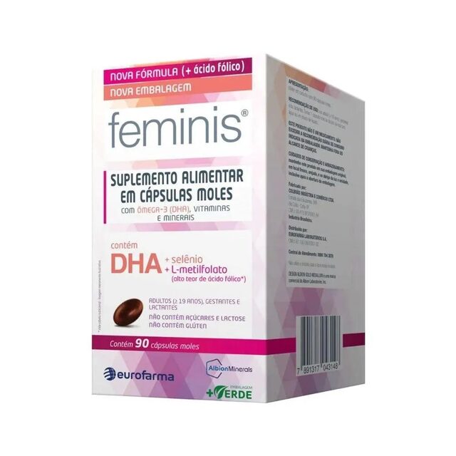 Feminis + Acido Folico com 90 Capsulas Moles