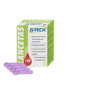 Lancetas para Lancetador G-Tech 28G, 100 unidades