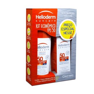 Protetor Solar Corporal Helioderm Suncare FPS 50, loção com 200mL + FPS 50, loção, 50g com preço especial