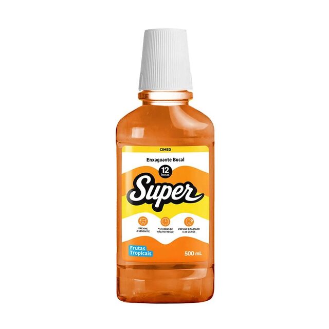 Enxaguante Bucal Cimed Super 12h Frutas Tropicais 500ml