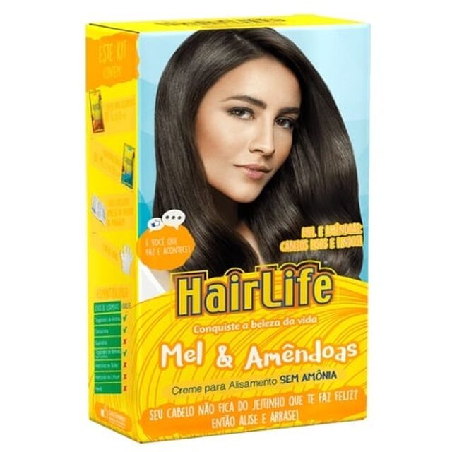 Creme Alisante sem Amônia HairLife Mel & Amêndoas 1 unidade