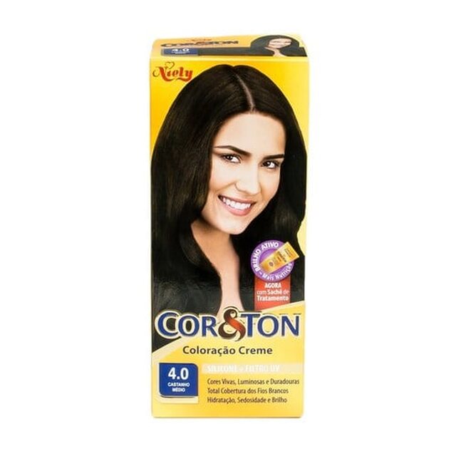 Coloração Niely Cor&Ton bisnaga nº 4.0 castanho médio