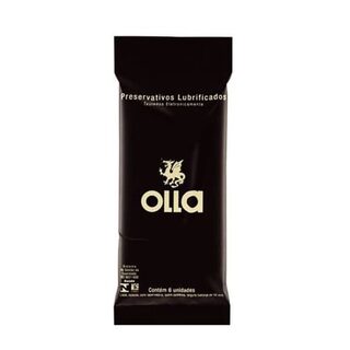 Preservativo Olla Lubrificado, pacote com 6 unidades