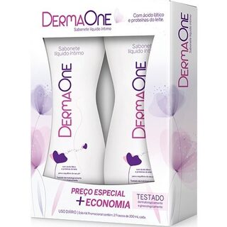 Sabonete Íntimo DermaOne proteínas do leite, líquido, 2 unidades com 200mL