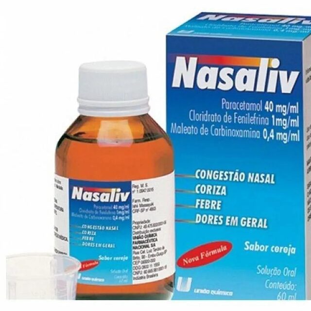 Nasaliv, frasco com 60mL de solução nasal