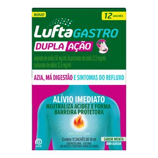 LuftaGastro Dupla Ação, caixa com 12 sachês com 10mL