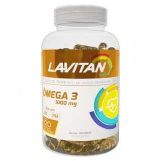 Lavitan Ômega 3 - 1000mg, frasco com 120 cápsulas