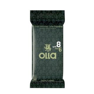Preservativo Olla tradicional lubrificado, pacote com 6 unidades