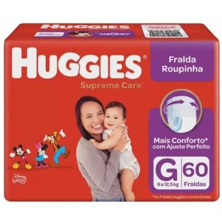 Fralda Roupinha Huggies Supreme Care Disney Baby G, pacote com 60 unidades