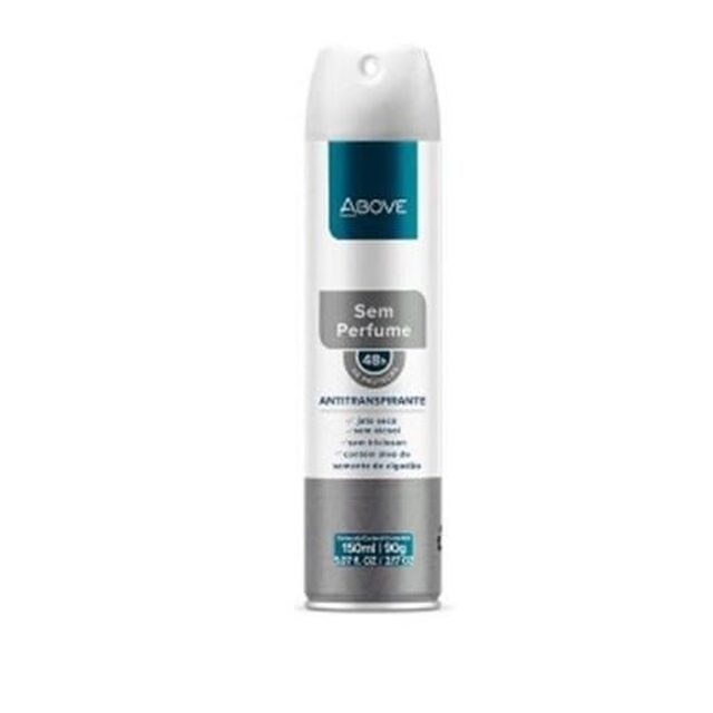 Desodorante Antitranspirante Above Women sem perfume, aerossol com 150mL