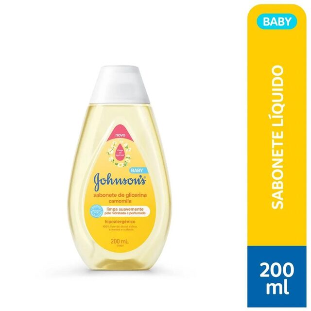 Sabonete Líquido de Glicerina Camomila Johnson's Baby Cabeça aos Pés 200ml
