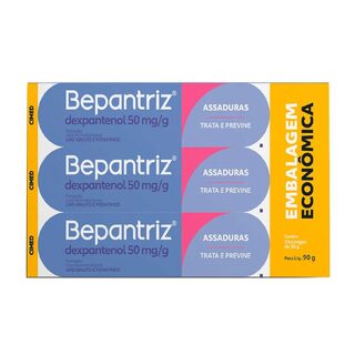 Kit Pomada para Prevenção de Assaduras Bepantriz, 3 unidades com 30g cada