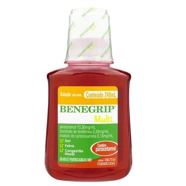 Benegrip Multi, frasco com 240mL de solução oral