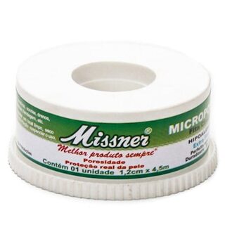 Fita Cirúrgica Missner Microporosa branco, 1,2cm x 4,5m