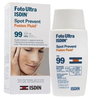 Protetor Solar Facial FotoUltra ISDIN Spot Prevent Fusion Fluid FPS 99 com 50mL
