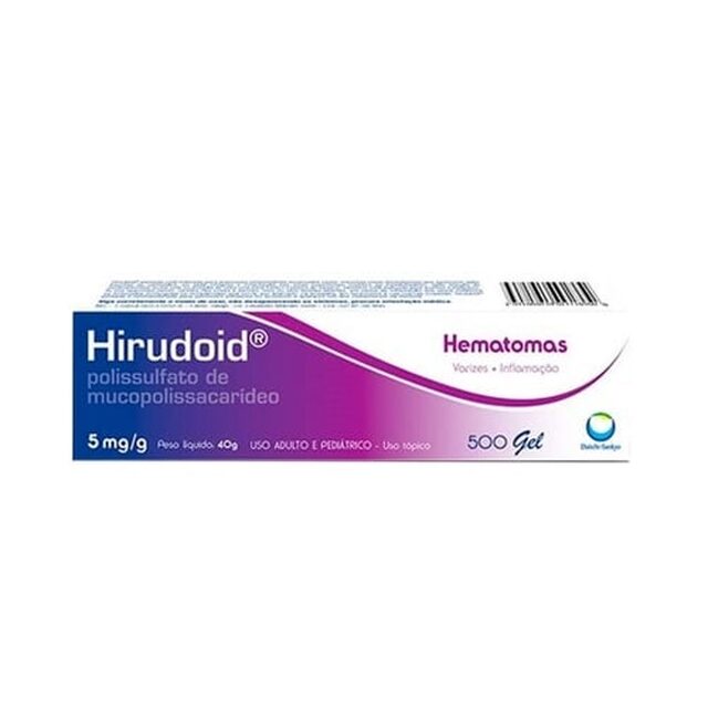 Hirudoid 5mg/g, caixa com 1 bisnaga com 40g de gel de uso dermatológico