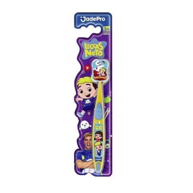 Escova Dental Infantil JadePro Luccas Neto 2+ anos, macia, sortida com 1 unidade + protetor de cerdas