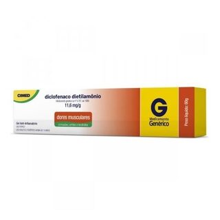 Diclofenaco Dietilamônio Cimed 10mg/g, bisnaga com 60g de gel