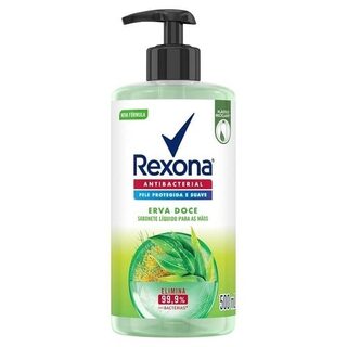 Sabonete Líquido para Mãos Rexona Antibacterial Erva-Doce, 500mL