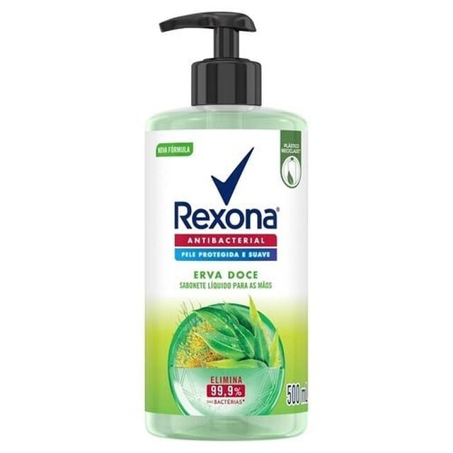 Sabonete Líquido para Mãos Rexona Antibacterial Erva-Doce, 500mL