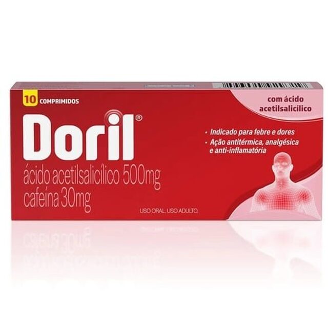 Doril 500mg + 30mg, caixa com 10 comprimidos