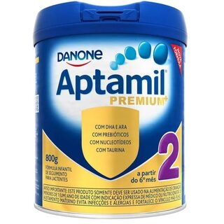 Fórmula Infantil Aptamil Premium 2 - 6+ meses, lata, 1 unidade com 800g